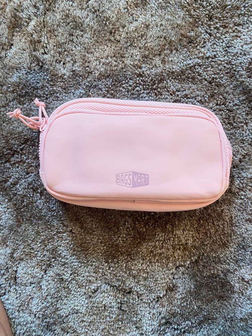 Pink Bagsmart Travel Bag Purse Crossbody Pouch Organizer Mini Headphone Case